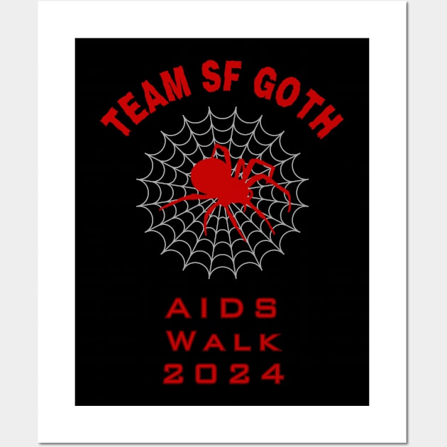 SWAG Team SF Goth AIDS Walk 2024 Spider Wall Art by asterism